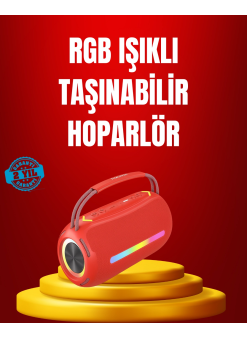 Suya Dayanıklı 20w Rgb Hoparlör Bluetooth, Usb, Sd Kart Ve Aux Girişli