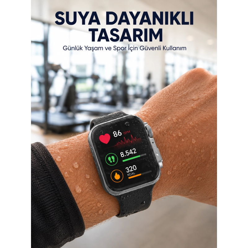 Suya Dayanıklı Akıllı Saat Günlük Ve Sportif Kullanıma Uygun Yeni Nesil Suya Dayanıklı Akıllı Saat Günlük Ve Sportif Kullanıma Uygun Yeni Nesil