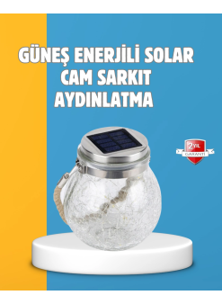 Suya Dayanıklı Güneş Enerjili Cam Şişe Sarkıt Lamba