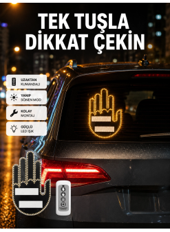 Suya Dayanıklı Led El Park Uyarı Cihazı Uzaktan Kumandalı 2025