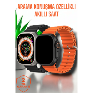 Suya Ve Toza Dayanıklı 45 Mm Akıllı Saat Bildirim Ve Cevapsız Çağrı Görüntüleme