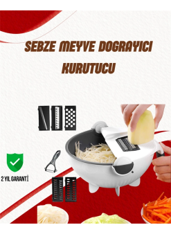 Süzgeçli Çok Fonksiyonlu Döner Rende Ve Doğrayıcı