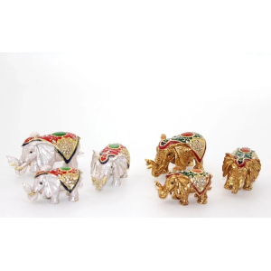 Swaroski Taşlı 3'lü Fil Figürü Alk1893