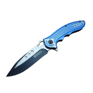 T60b Kamp Çakı 20 Cm - Mavi Sap, Otomatik, Kemerlikli