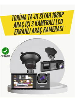 Ta-01 3 Kameralı 1080p Araç Kamerası Siyah
