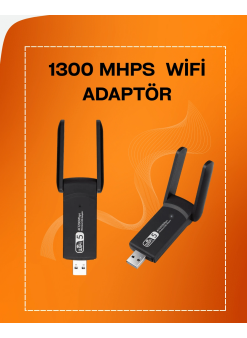 Tak-çalıştır Özellikli Çift Bant Wifi Adaptör – 1200 Mbps