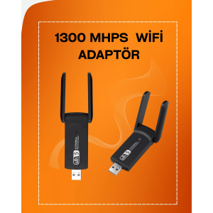Tak-çalıştır Özellikli Çift Bant Wifi Adaptör – 1200 Mbps