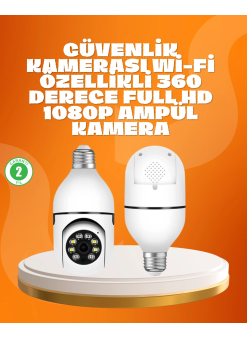 Tam Karanlıkta Görüntüleme Sağlayan 1080p Ampul Güvenlik Kamerası