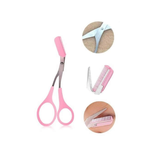 Taraklı Kaş Bıyık Makası Ve Kaş Ustura Seti Kaş Bıyık Tüy Alma Epilasyon Aleti 2'li Set