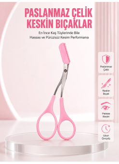 Taraklı Kaş Düzeltme Makası – Hassas Şekillendirme Ve Kolay Kullanım