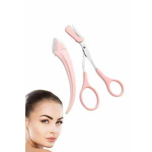 Taraklı Kaş Makası Ve Ustura Seti Kaş Düzeltme Makası Kaş Bıyık Alma Aleti