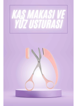 Taraklı Kaş Makası Ve Ustura Seti Kaş Düzeltme Makası Kaş Bıyık Alma Aleti