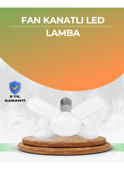 Tasarruflu Pervane Led Ampül 4 Kollu 60 Watt Geniş Alan Aydınlatma