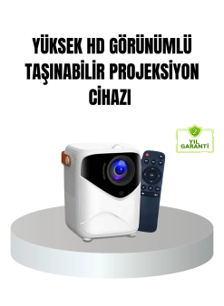 Taşınabilir 1080p Hd Akıllı Projektör – 64gb Dahili Hafıza, 2gb Ram, Uzaktan Kumandalı