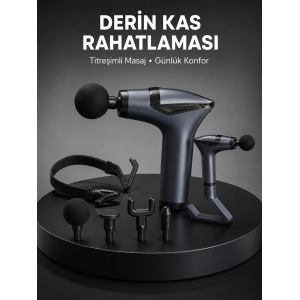 Taşınabilir 3in1 Masaj Aleti Şarjlı Titreşimli Esneme Bantlı Yeni Nesil