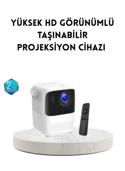 Taşınabilir Akıllı 1080p Projektör – 64gb Hafıza, 2gb Ram, Full Hd Görüntü, Kumandalı