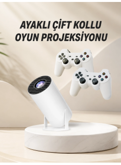 Taşınabilir Android Projeksiyon Ayaklı Çift Kollu 4k Çözünürlüklü Sinema Projeksiyonu