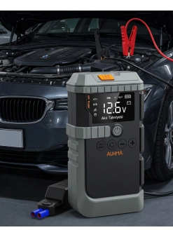 Taşınabilir Araç Çalıştırma Jump Starter Hava Pompası Dijital Basınç Göstergeli Güç Bankası