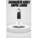 Taşınabilir Askılı Ampul Kamp Lambası Askılı Type-c Şarjlı Bahçe Lambası