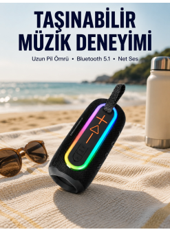 Taşınabilir Bluetooth Hoparlör Kırmızı Ip67 Su Geçirmez Yeni Nesil