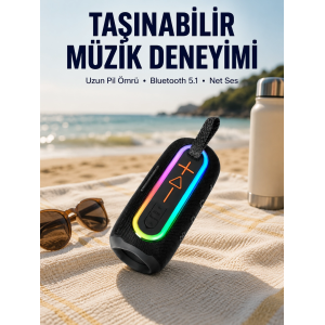 Taşınabilir Bluetooth Hoparlör Kırmızı Ip67 Su Geçirmez Yeni Nesil