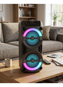 Taşınabilir Bluetooth Hoparlör Rgb Işık Efektli Stereo Ses
