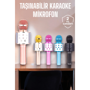 Taşınabilir Bluetooth Karaoke Mikrofon: Hafıza Kart Girişli, Etkileyici Performans