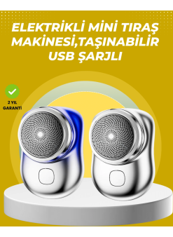 Taşınabilir, Cep Boyunda, Şarjlı Elektrikli Tıraş Makinesi