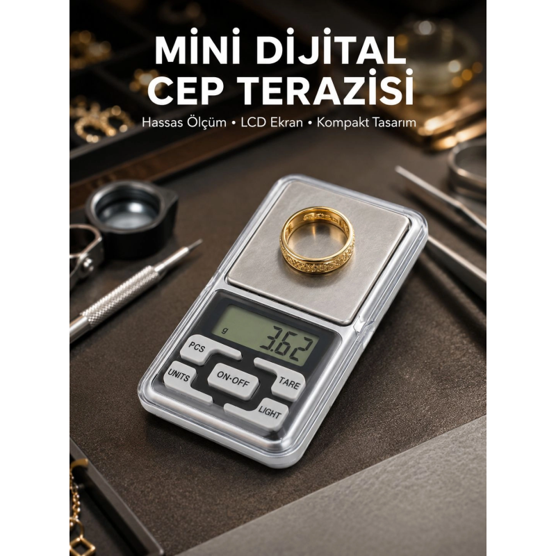 Taşınabilir Dijital Cep Terazisi 5 Ölçüm Birimli Yeni Nesil Taşınabilir Dijital Cep Terazisi 5 Ölçüm Birimli Yeni Nesil