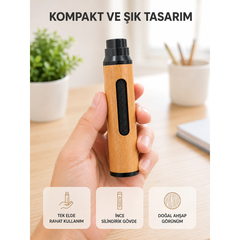 Taşınabilir Dumansız Mini Küllük Ahşap Görünümlü 3 Farklı Uçlu Kompakt Tasarım Taşınabilir Dumansız Mini Küllük Ahşap Görünümlü 3 Farklı Uçlu Kompakt Tasarım