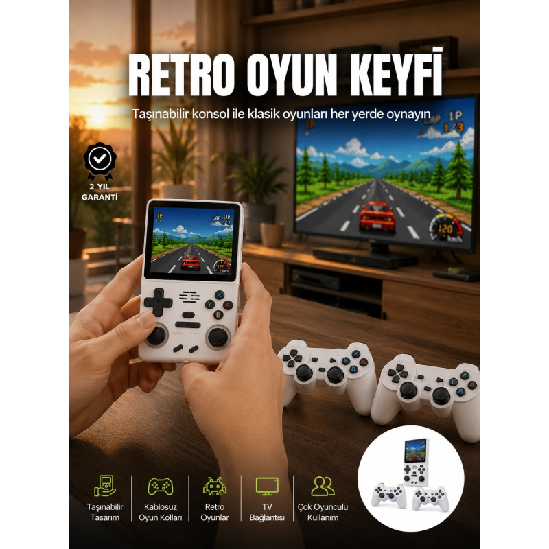 Taşınabilir El Konsolu Kablosuz Gamepadli Yeni Nesil Taşınabilir El Konsolu Kablosuz Gamepadli Yeni Nesil