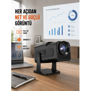 Taşınabilir Full Hd Projektör - 1 Gb Ram, 8 Gb Hafıza Yeni Nesil