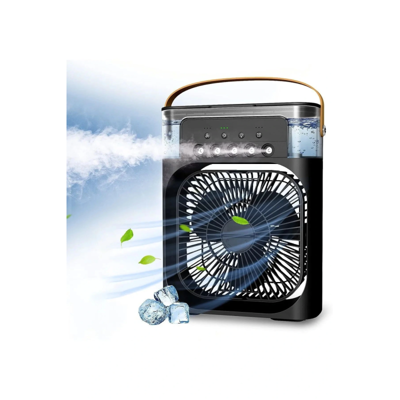 Taşınabilir Işıklı 5 Spreyli Vantilatör Buzlu Buharlı Vantilatör Mini Fan Nemlendirici Taşınabilir Işıklı 5 Spreyli Vantilatör Buzlu Buharlı Vantilatör Mini Fan Nemlendirici