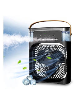 Taşınabilir Işıklı 5 Spreyli Vantilatör Buzlu Buharlı Vantilatör Mini Fan Nemlendirici