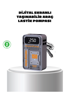 Taşınabilir Kablosuz Hava Pompası – 150 Psı Güçlü Basınç Ve 6000mah Şarjlı
