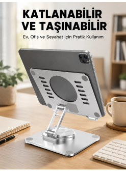 Taşınabilir Katlanır Tablet Braketi Masaüstü Stand Yeni Nesil