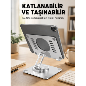 Taşınabilir Katlanır Tablet Braketi Masaüstü Stand Yeni Nesil