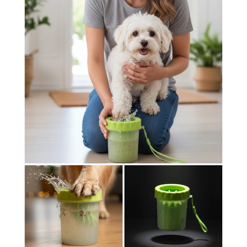 Taşınabilir Köpek Ayak Temizleme Aparatı Silikon Fırçalı Taşınabilir Köpek Ayak Temizleme Aparatı Silikon Fırçalı