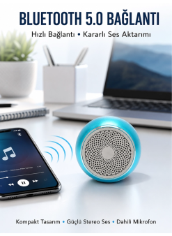 Taşınabilir Küçük Hoparlör – Otomatik Bağlantı Ve Eller Serbest Mikrofon Yeni Nesil