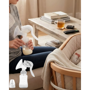 Taşınabilir Manuel Göğüs Pompası Ayarlanabilir Vakumlu 180 Ml Şişeli