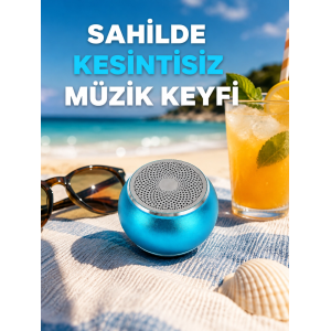Taşınabilir Mini Bluetooth Hoparlör 9m Menzil Dahili Mikrofon Yeni Nesil