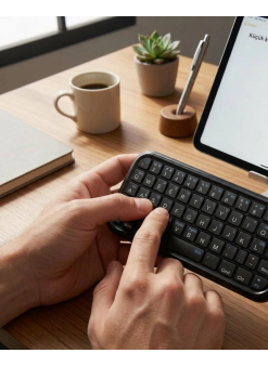 Taşınabilir Mini Bluetooth Klavye Şarjlı Kablosuz Klavye