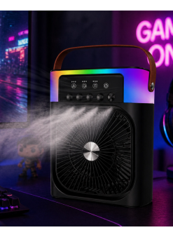 Taşınabilir Mini Klima Nemlendirici Fan Rgb Led Aydınlatmalı Usb Fan