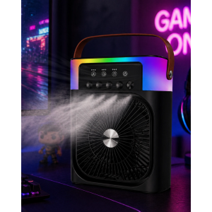 Taşınabilir Mini Klima Nemlendirici Fan Rgb Led Aydınlatmalı Usb Fan