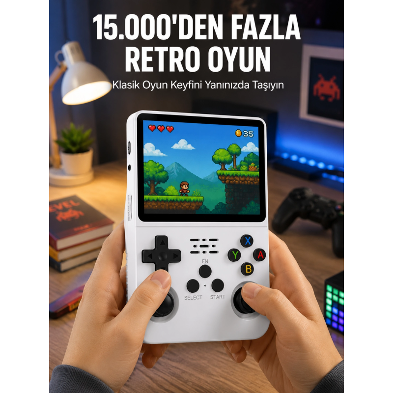 Taşınabilir Retro Oyun Konsolu Geniş Ekran Ve Çoklu Emülatör Desteği Yeni Nesil Taşınabilir Retro Oyun Konsolu Geniş Ekran Ve Çoklu Emülatör Desteği Yeni Nesil