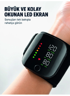 Taşınabilir Şarjlı Bilekten Tansiyon Ölçer Pratik Kullanım