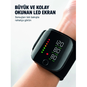 Taşınabilir Şarjlı Bilekten Tansiyon Ölçer Pratik Kullanım