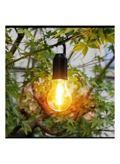 Taşınabilir Şarjlı Led Ampül Outdoor Kamp Bahçe Lambası 10w Askılı Kırılmaz Led Işık