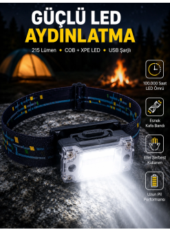 Taşınabilir Şarjlı Led Fener Xpe95lm Cob120lm Manyetik Gövde Yeni Nesil