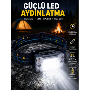 Taşınabilir Şarjlı Led Fener Xpe95lm Cob120lm Manyetik Gövde Yeni Nesil
